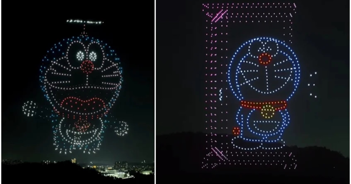 Premier spectacle de drones Doraemon au monde, « Oscillation » d’Elsa Jeandedieu – 25 mai/7 juillet
